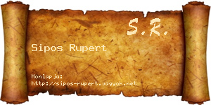 Sipos Rupert névjegykártya